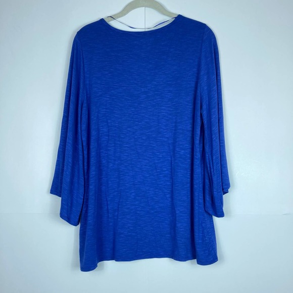 Soft Surroundings V-Neck Tunic Blouse Lightweight - Picture 2 of 6